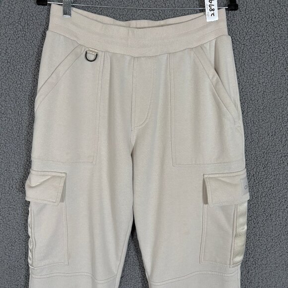 Alo Yoga Highline Cargo Pants Sweatpants - Women's Size M - Cream - Picture 2 of 10